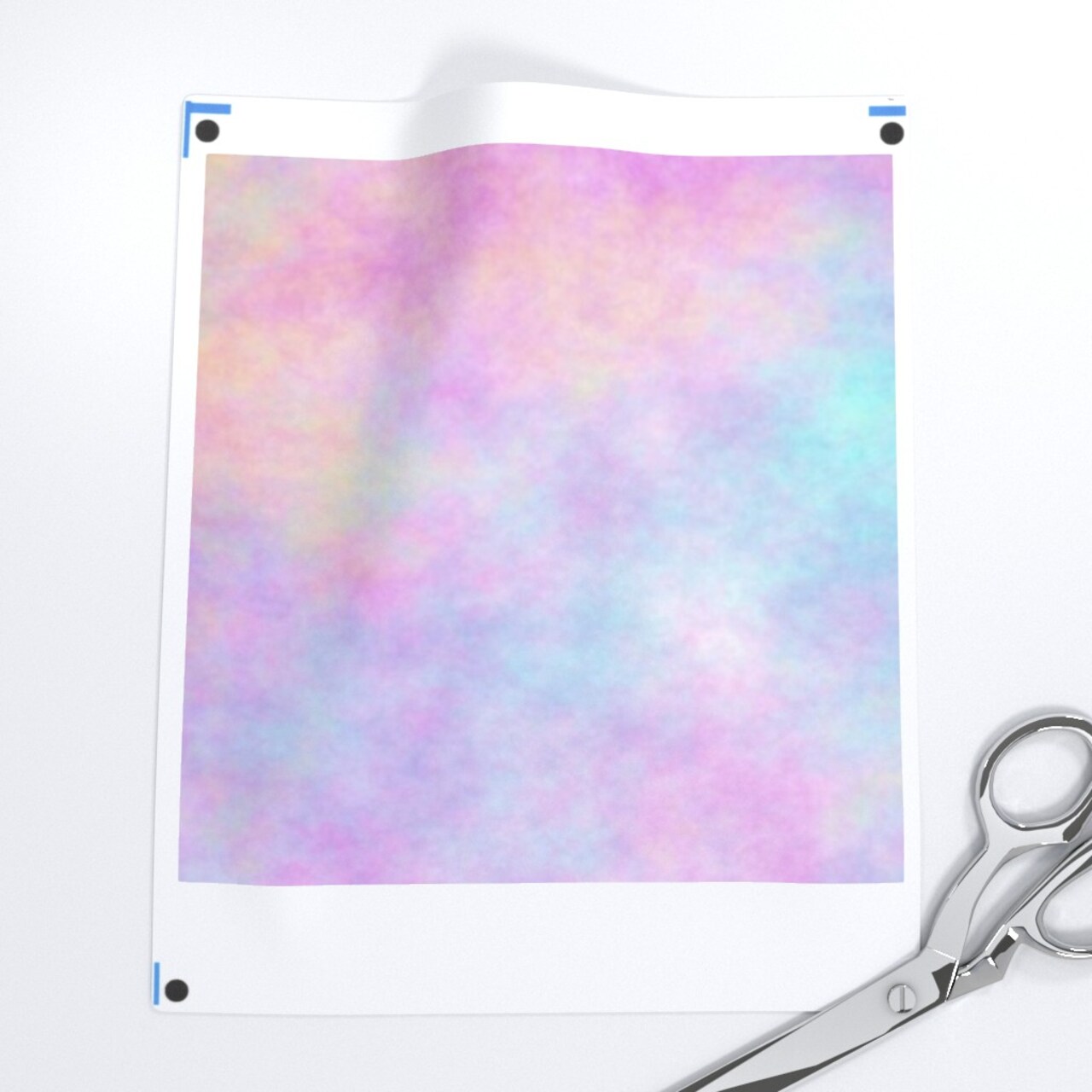 Opal Multicolored Rainbow Fantasy Clouds Colorful Tie Dye Print Custom Printed Fabric by Spoonflower Various Fabrics by the Yard or Fat Quarter